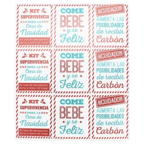 Autocollants cadeaux de Noël originaux