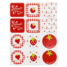 Pegatinas con fresas para packaging Pegatinas con fresas para packaging