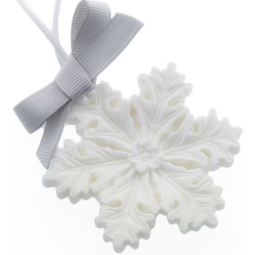 Forma cerâmica perfumada floco de neve