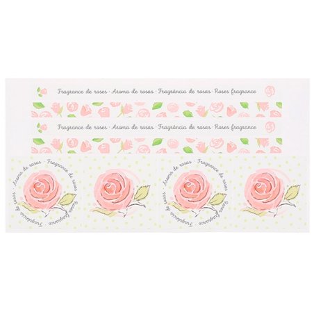 Adesivos decorativos fragrância de rosas
