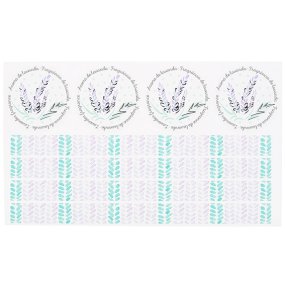 Adesivos decorativos aroma alfazema