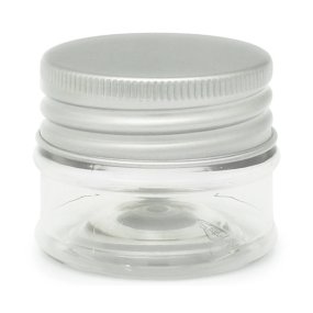 Tarro 30 ml transparente tapa de aluminio