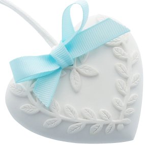 Molde ceramica corazon con hojas