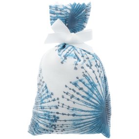 Saquinho de tela flor azul