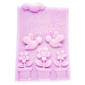 Molde para velas retangulares abelinhas e flores