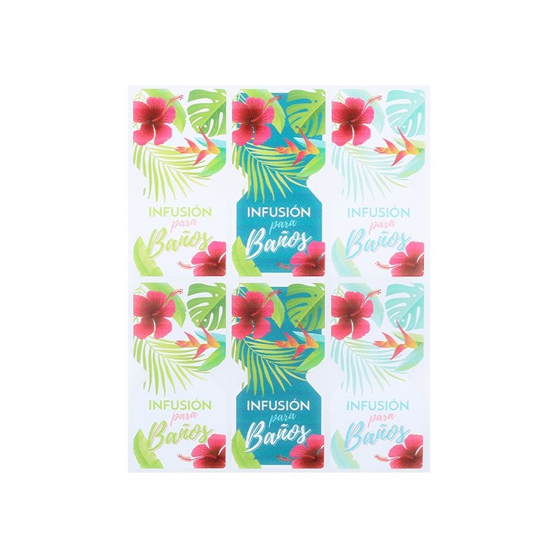 Adesivos infusoes de banho florais