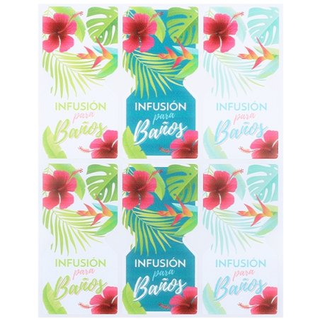 Adesivos infusoes de banho florais