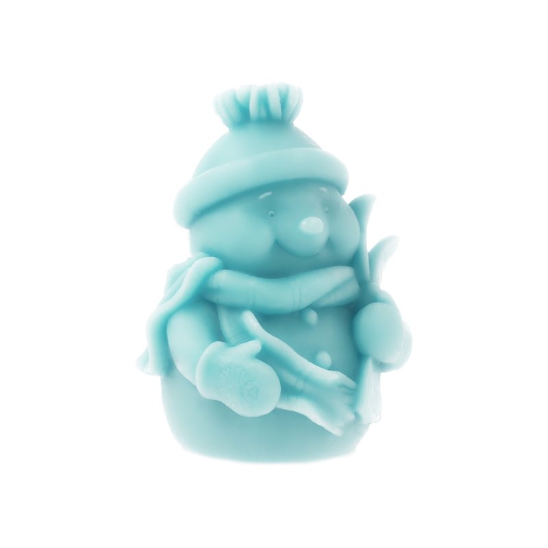 Molde para fazer velas natalinas "Boneco de neve com vassoura"