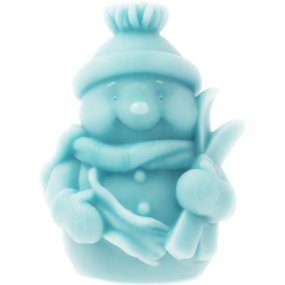 Molde para fazer velas natalinas "Boneco de neve com vassoura"