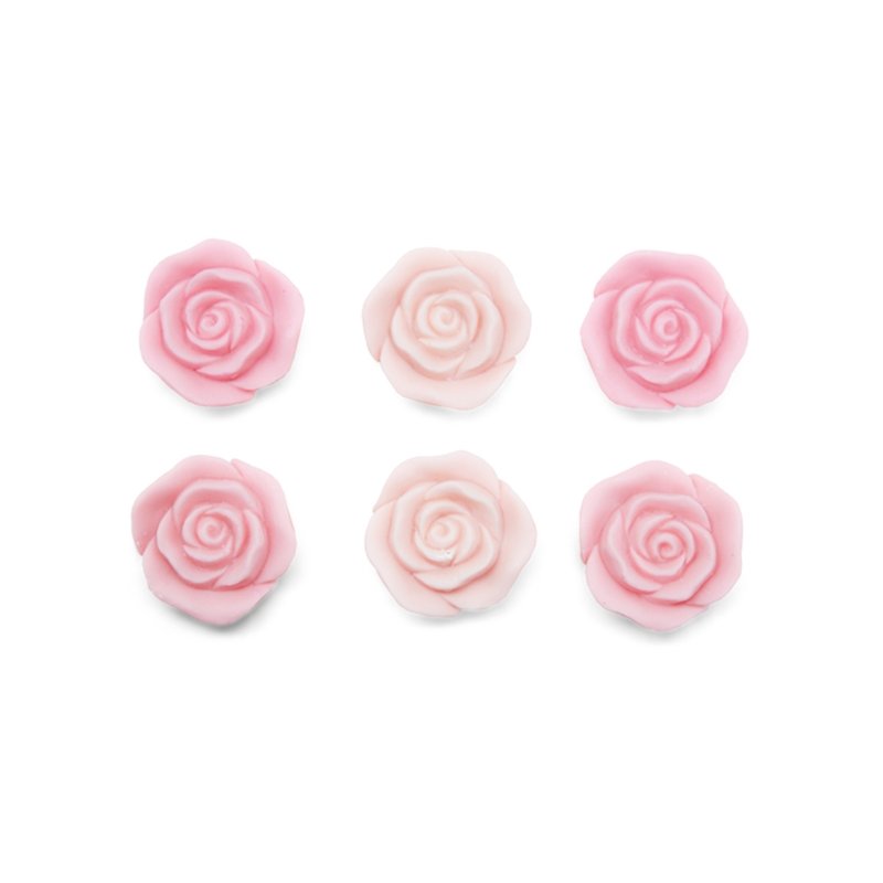 Molde para velitas, 6 Rositas Clásicas.