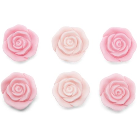 Molde para velitas, 6 Rositas Clásicas.