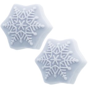 Molde para fazer velinhas e sabonetes, 2 estrelas de natal em relevo