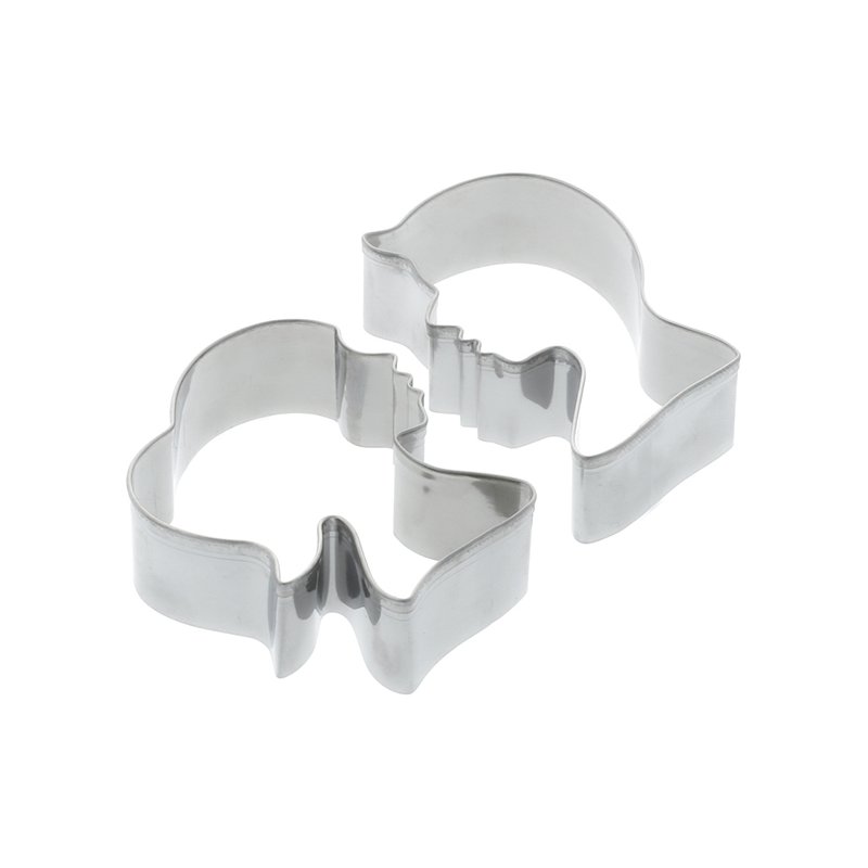 Corta-massas metálico, set de 5 moldes flor