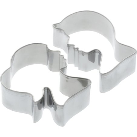 Corta-massas metálico, set de 5 moldes flor