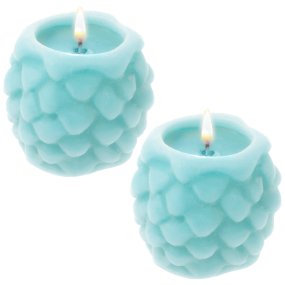 Molde 2 velas navidad piñas Molde 2 velas navidad piñas