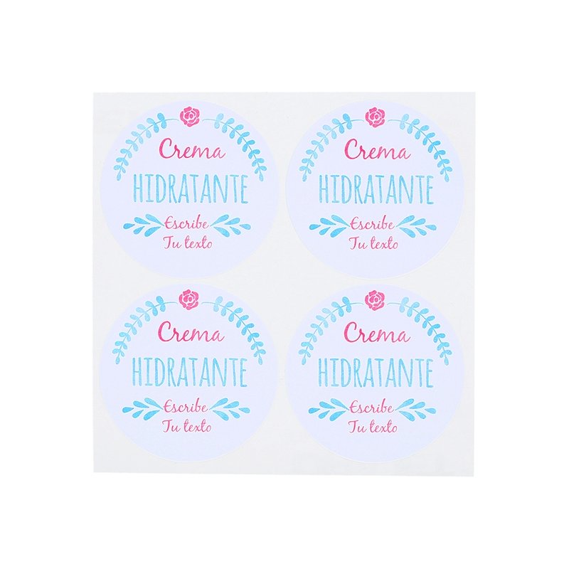 Pegatinas Kit crema hidratante personalizables