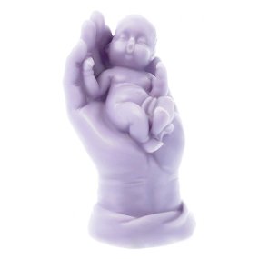Molde mano abierta con bebe 3d Molde mano abierta con bebe 3d
