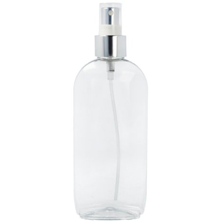 Flacon ovale 250 ml pulvérisateur argenté