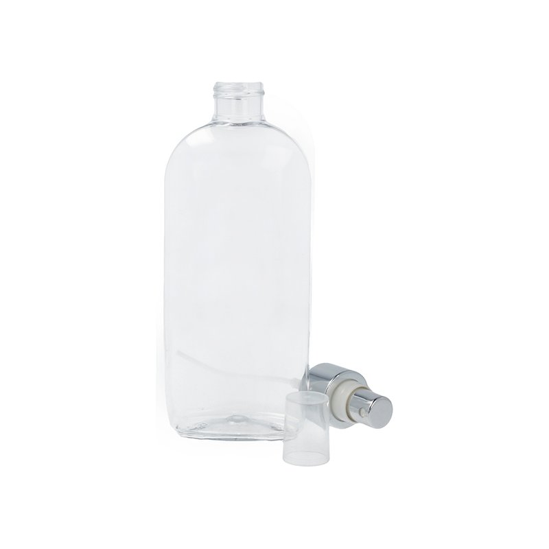 Botella Pet Perfume Laura, 150 ml. tapón pulverizador plata.