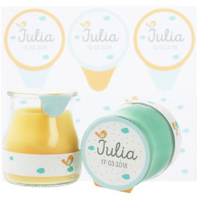 Pegatinas personalizadas velas de bautizo