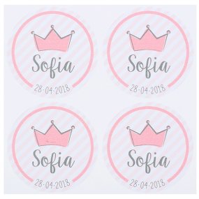 Pegatinas personalizadas bautizo rey Pegatinas personalizadas bautizo rey
