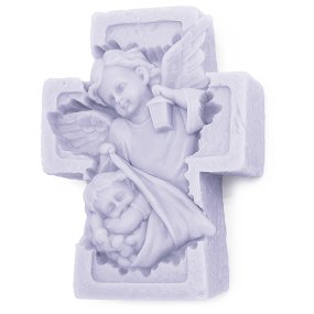 Molde velas cruz con angel de la guarda Molde velas cruz con angel de la guarda