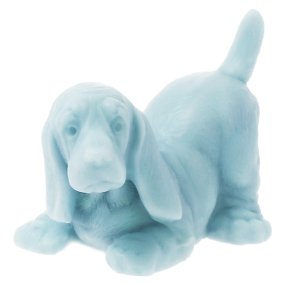 Molde para fazer sabonetes "Cachorro salchicha brincando" (Teckel).