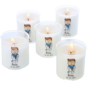 Velas personalizadas comunhao menino