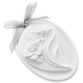 Médaillon floral en moule en céramique parfumée