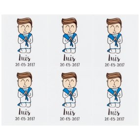 Adesivos comunhao menino personalizaveis