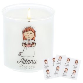 Pegatinas comunion niña para personalizar