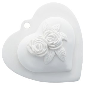 Molde ceramica perfumada corazon floral