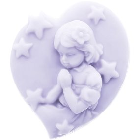 Molde corazon con niña de comunion Molde corazon con niña de comunion