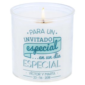Velas personalizaveis para convidados