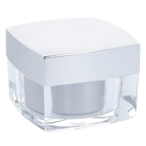 Tarro 30 ml para crema cuadrado acrilico Tarro 30 ml para crema cuadrado acrilico