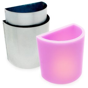 Molde Luminária Semicircular Metal 15x15 cm.