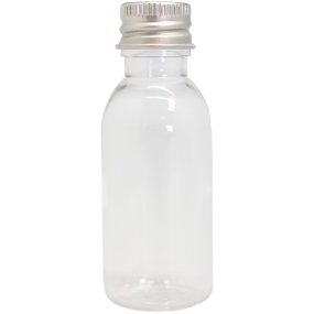 Frasco PET transparente 30 ml tampa aluminio