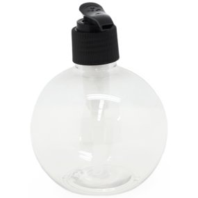 Botella 250 ml PET sphere dosificador de caña negro Botella 250 ml PET sphere dosificador de caña negro