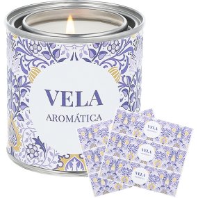 Pegatinas personalizadas flores persas moradas