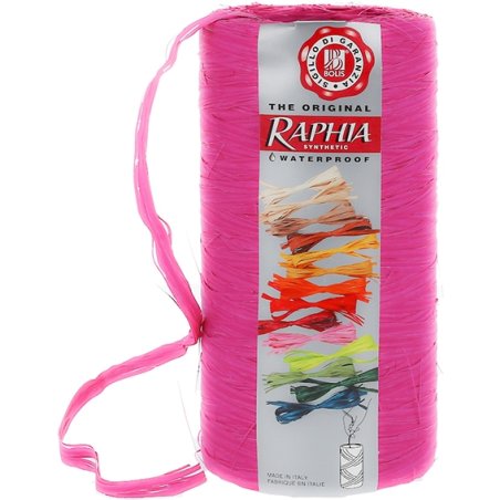 Fita de rafia fucsia