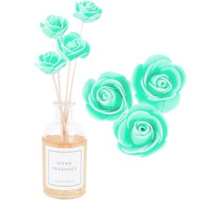 Vareta mikado com flor verde menta