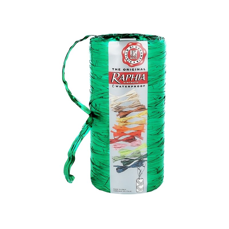 Fita de rafia verde esmeralda