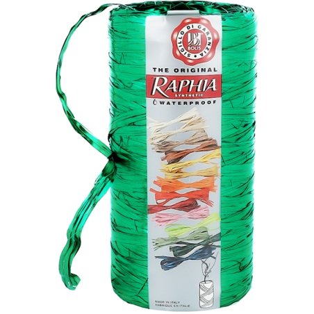 Fita de rafia verde esmeralda