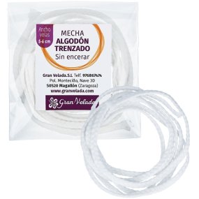 Pavio algodao trançado sem encerar 5-6 cm Pavio algodao trançado sem encerar 5-6 cm