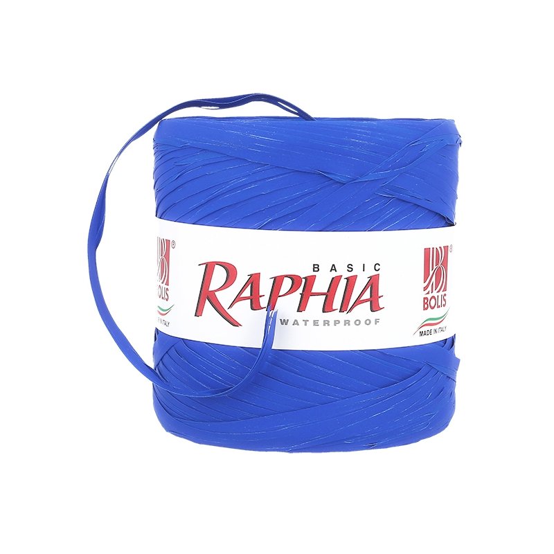 Français ruban de raphia bleu