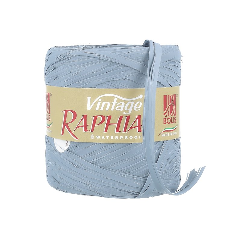 Ruban de raphia gris acier