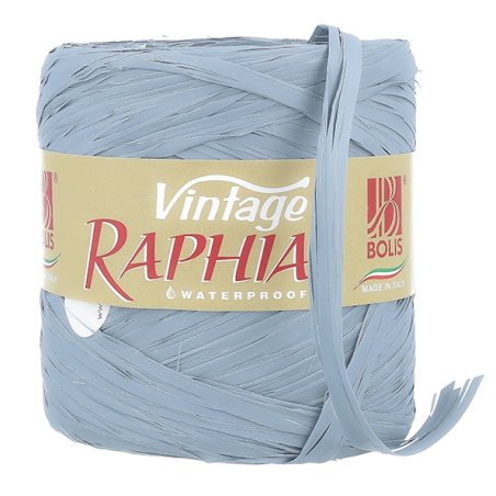 Ruban de raphia gris acier