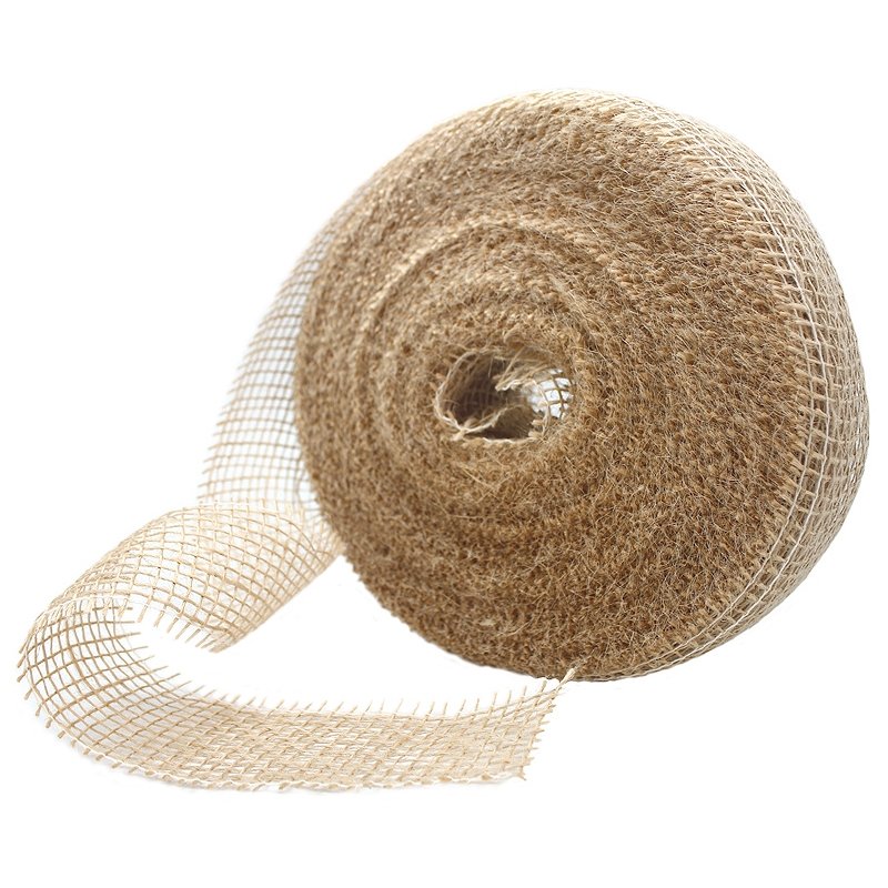 Ruban de jute de couleur naturelle