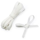 Cinta grosgrain blanca de 6 mm