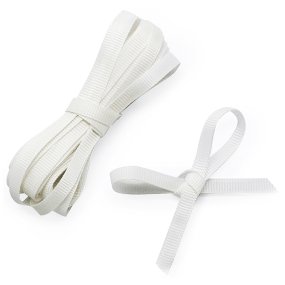 Cinta grosgrain blanca de 6 mm Cinta grosgrain blanca de 6 mm